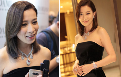 43岁佘诗曼黑裙秀香肩优雅迷人，举手投足浓浓女人味！