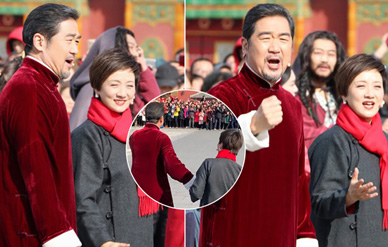 张国立邓婕夫妻合体录节目,手牵手恩爱十足!